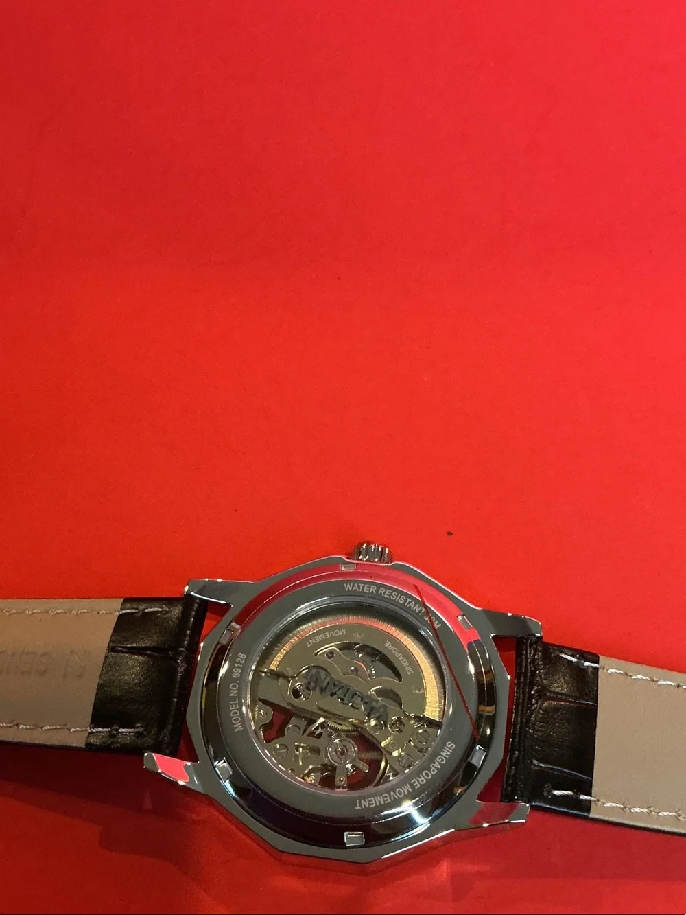 Invicta Silver Skeleton Dial Watch